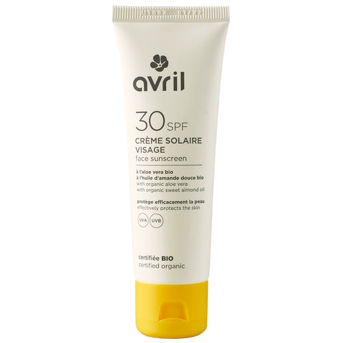 Face suncreen SPF 30 - certified organic